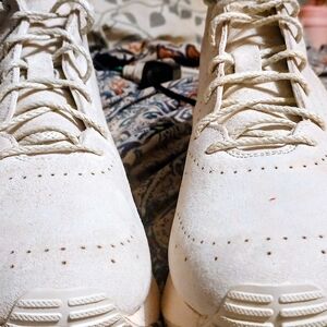 Cream Suede Sneakers